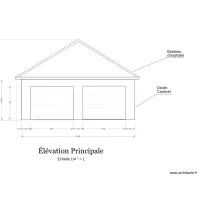 Garage &eacute;l&eacute;vation principale