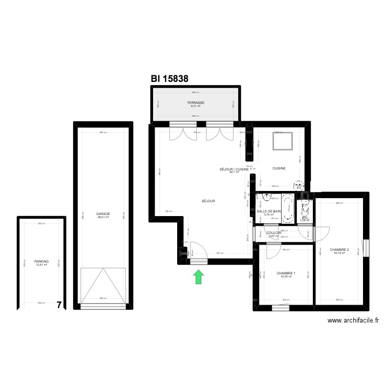 BI 15838. Plan de 0 pièce et 0 m2