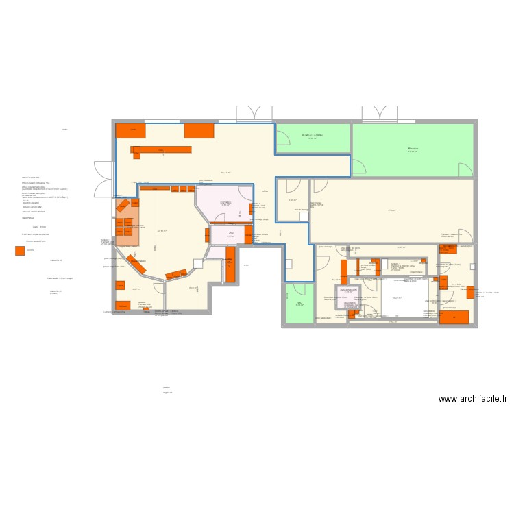 Laval-v4. Plan de 19 pièces et 283 m2