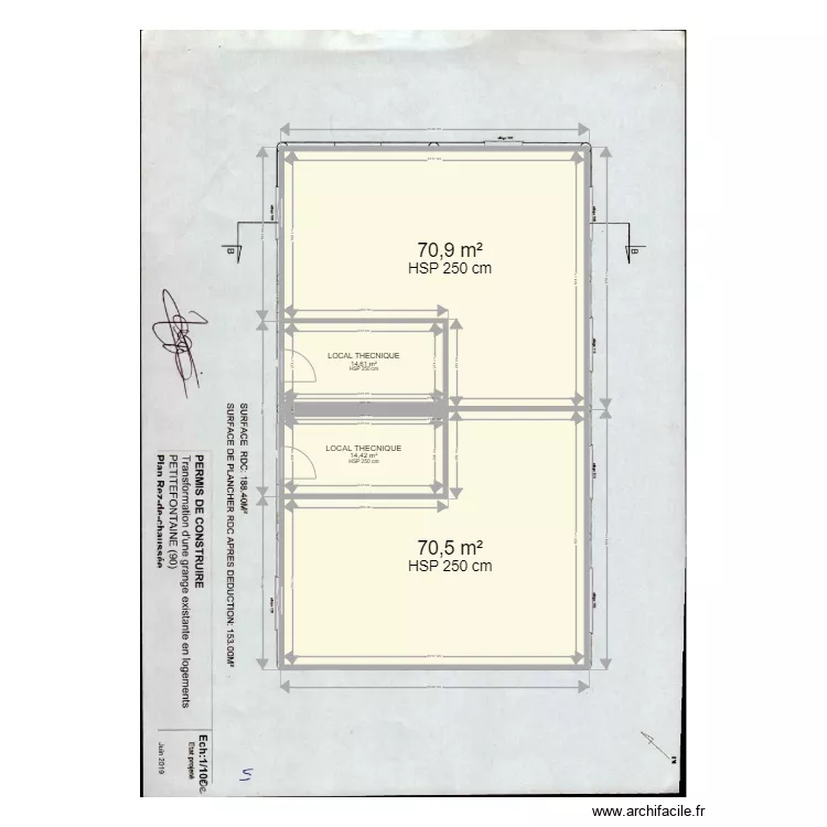 MAIRIE GARAGES TRANSFORMATION . Plan de 