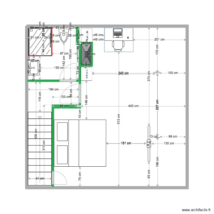 belgorod town house grenier. Plan de 2 pièces et 5 m2