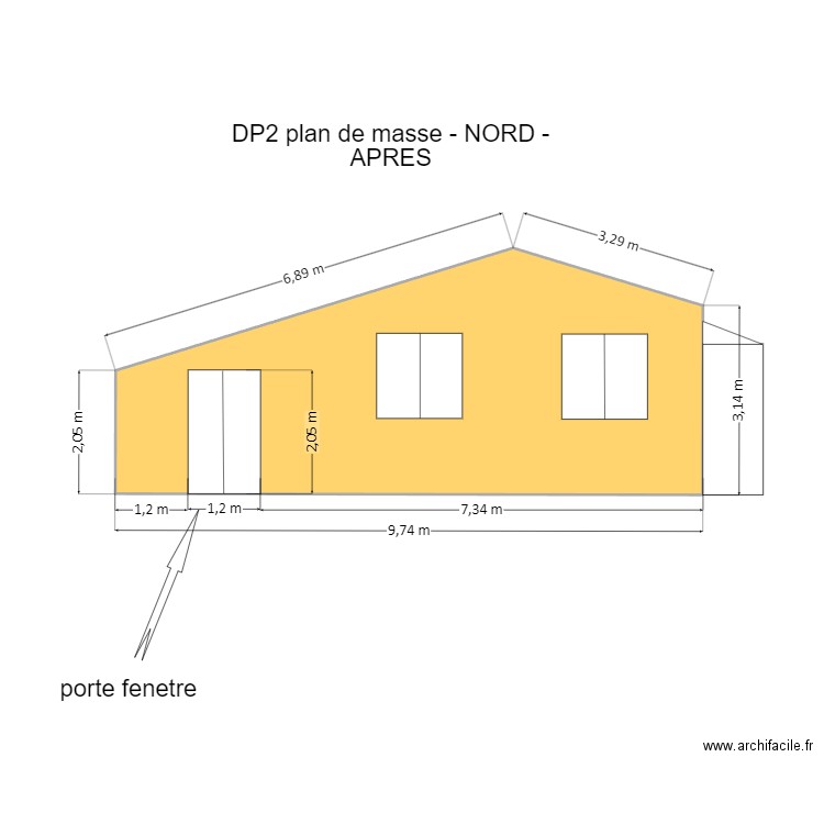 DP2 NORD APRES GARAGE. Plan de 1 pièce et 31 m2