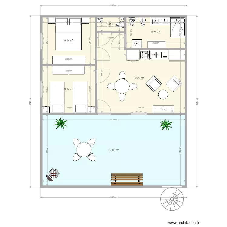 VIVIANE EUGENE PIANO SOPRA. Plan de 