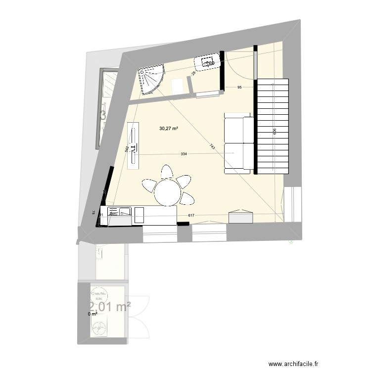 RDC 19-2-23. Plan de 0 pièce et 0 m2