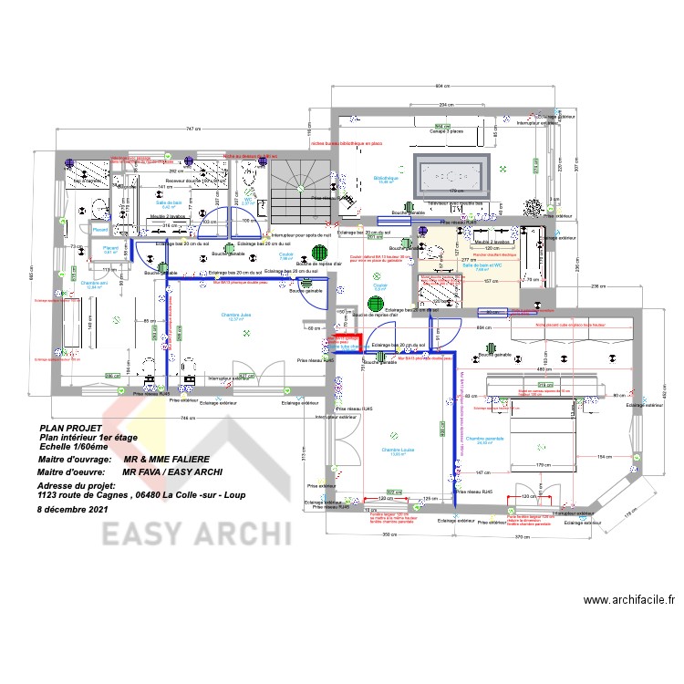 Plan Falière 1 étage. Plan de 0 pièce et 0 m2