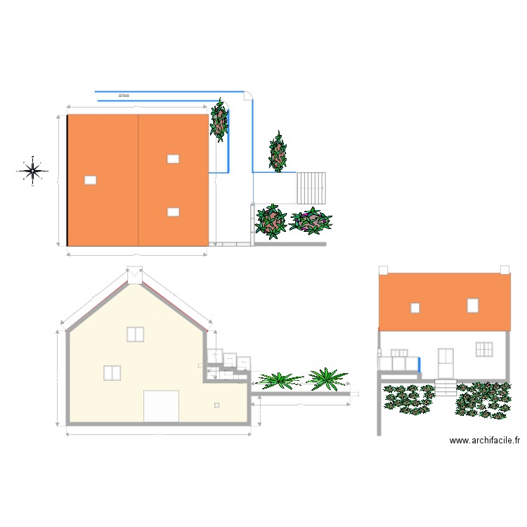 plan avant traveaux. Plan de 0 pièce et 0 m2