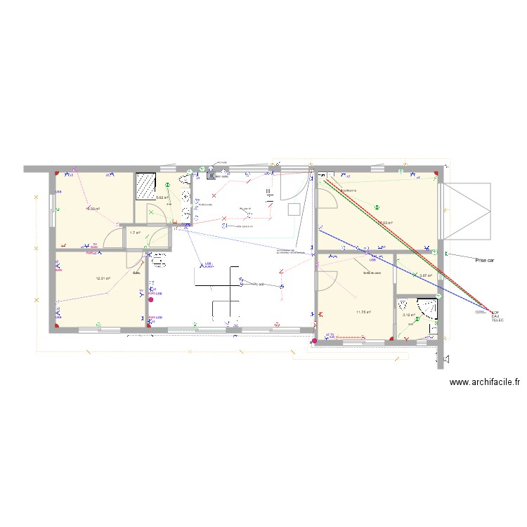 schéma architectural elec St Cezairepdf. Plan de 0 pièce et 0 m2