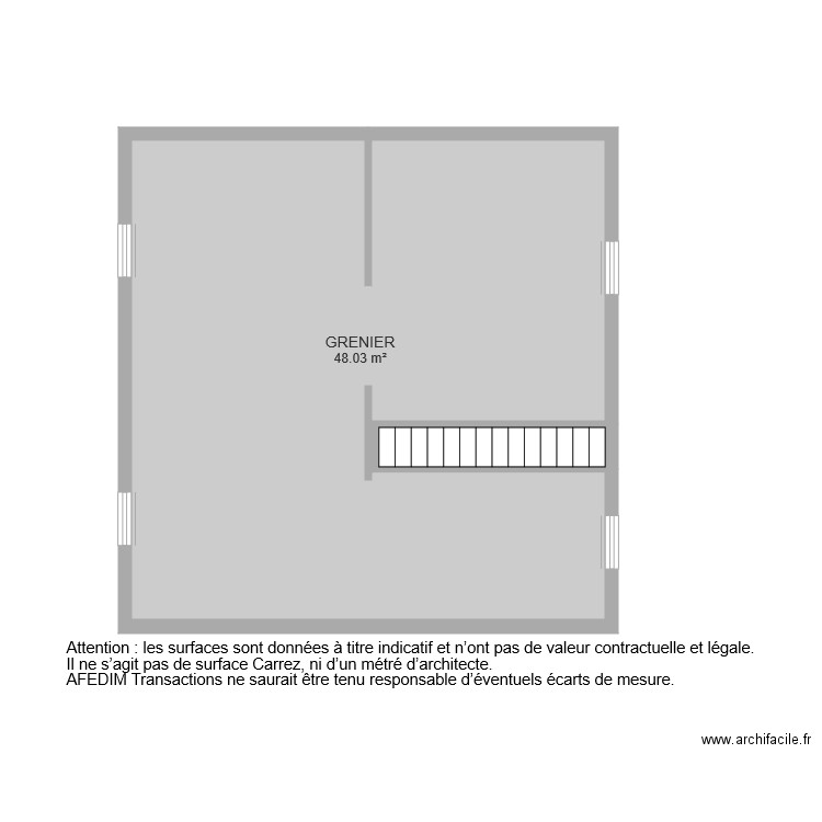 BI 5037 GRENIER. Plan de 0 pièce et 0 m2