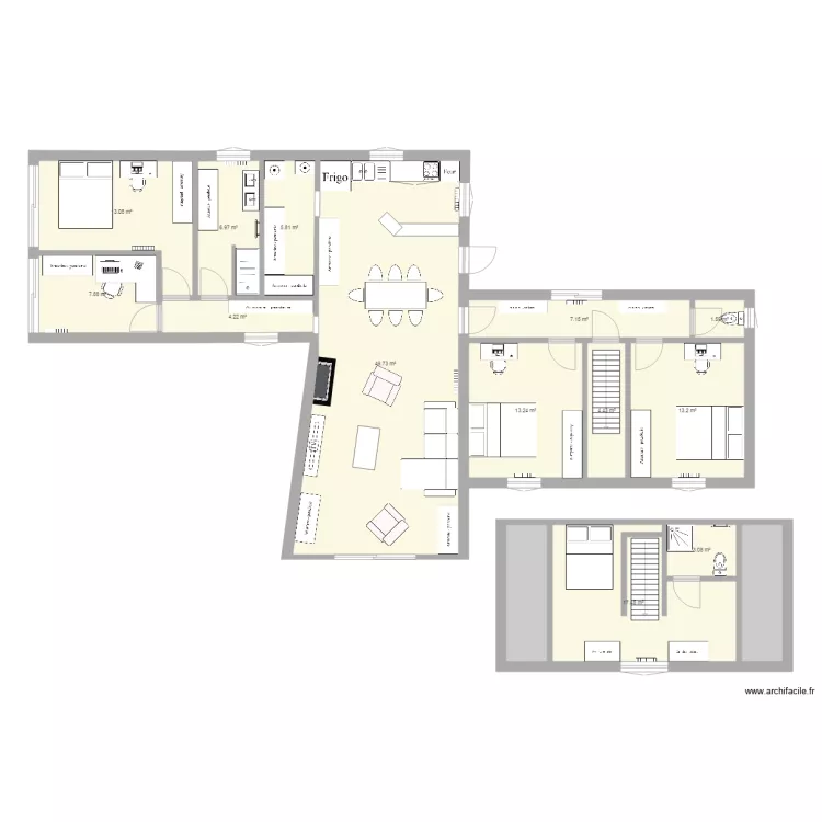 Immeuble 200 m&egrave;tre carr&eacute;. Plan de 