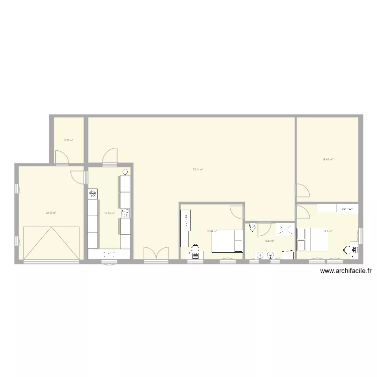 Projet AL Courtille. Plan de 