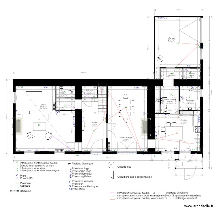 Projet Saint Loubès électricité. Plan de 0 pièce et 0 m2