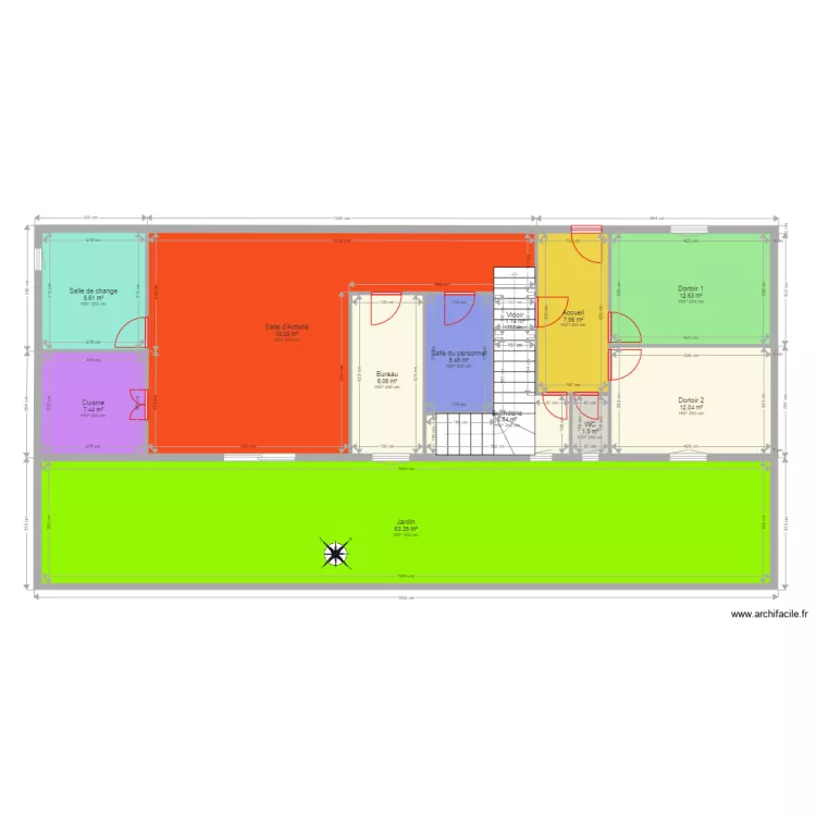 Cr&egrave;che Lutins2. Plan de 