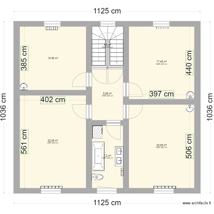 Eghezee Etage Avant v3. Plan de 0 pièce et 0 m2