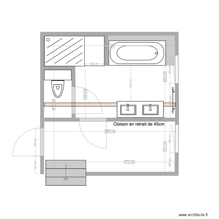 Aménagement SDB V04. Plan de 0 pièce et 0 m2