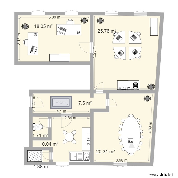 Plan Appartement 1 er étage RDL . Plan de 0 pièce et 0 m2