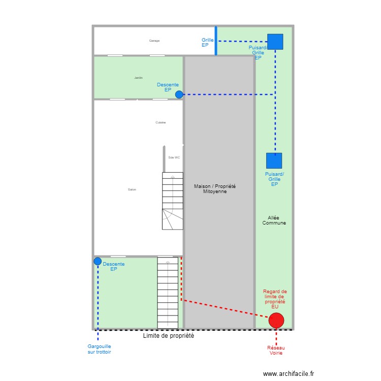 bignon rdc. Plan de 0 pièce et 0 m2