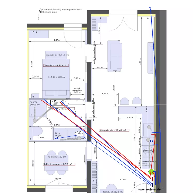 plomberie. Plan de plomberie. Plan de