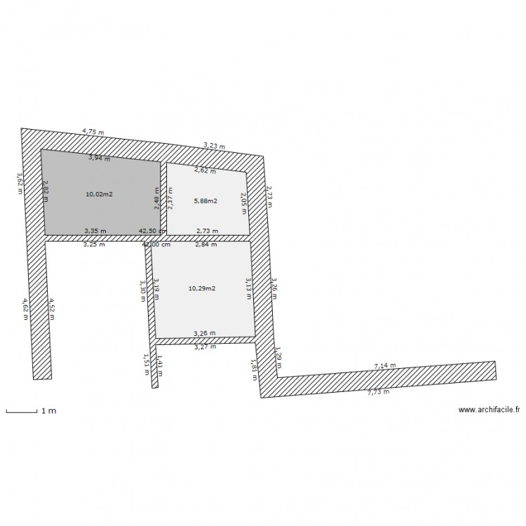 courtacon. Plan de 0 pièce et 0 m2