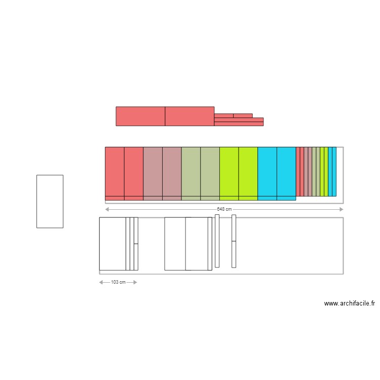 coupes. Plan de 0 pièce et 0 m2