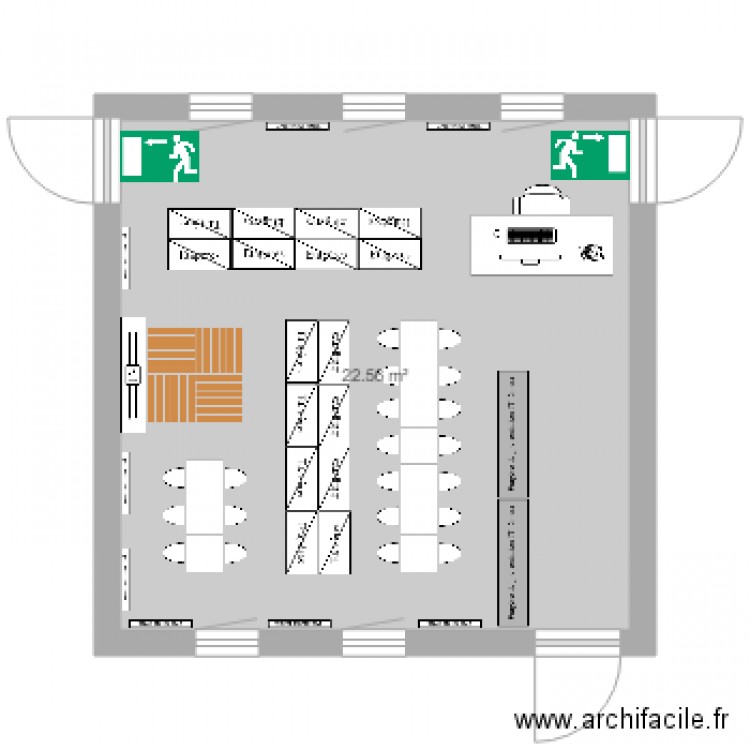 plan de la bibliothèque. Plan de 0 pièce et 0 m2