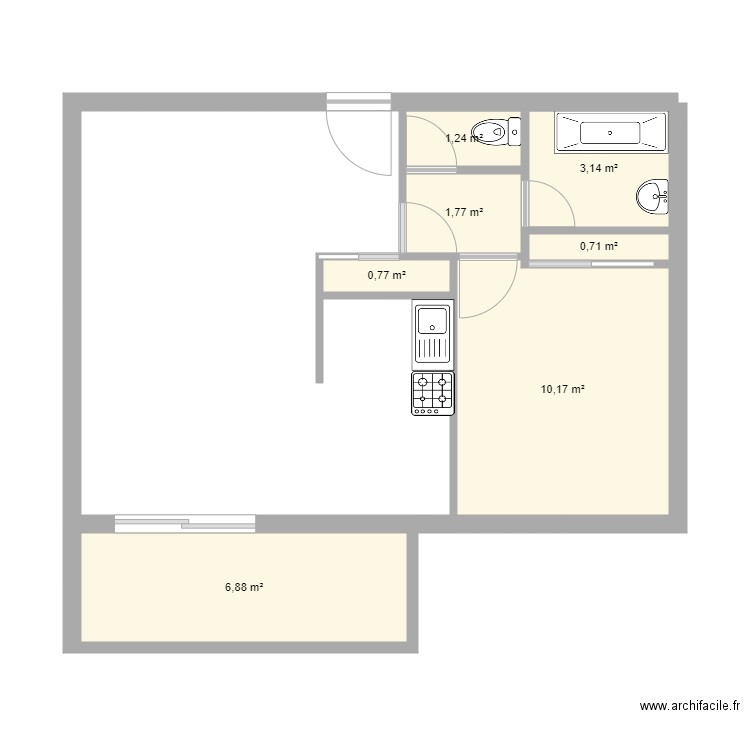 Appartement Plancke Masseube. Plan de 0 pièce et 0 m2