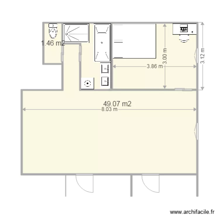 Appartement Chicheportiche V2. Plan de Appartement Chicheportiche V2. Plan de