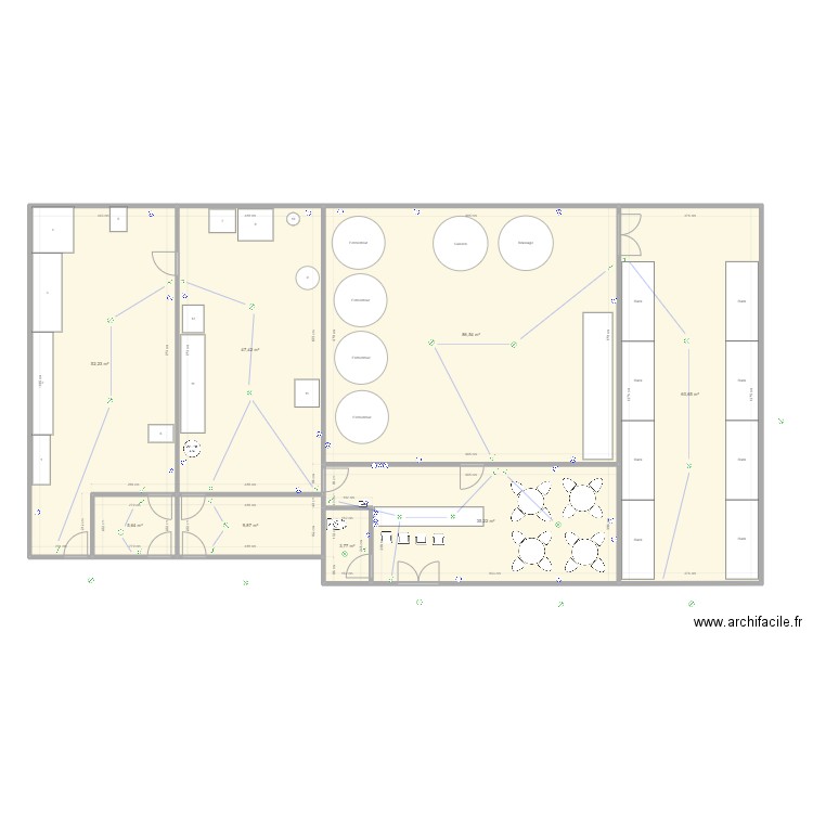 v2023-2. Plan de 8 pièces et 301 m2