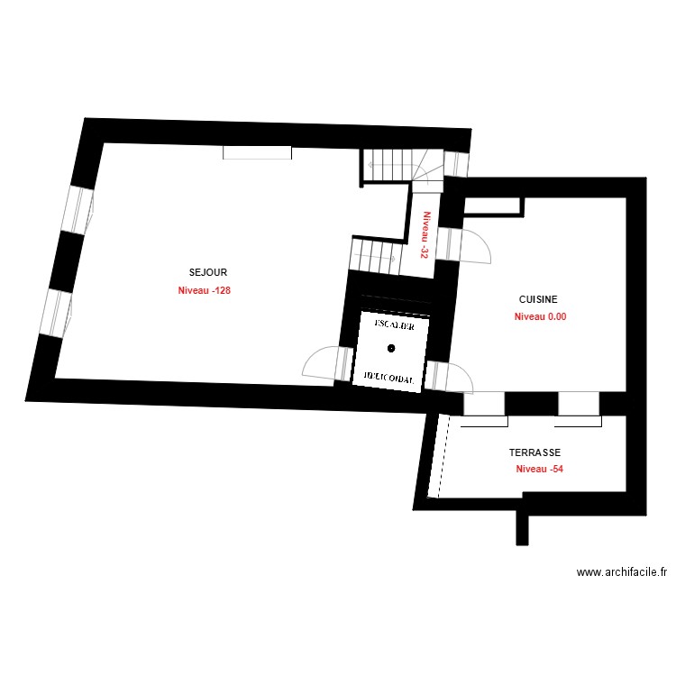 CORRADO 1ER ETAGE EDL. Plan de 2 pièces et 63 m2