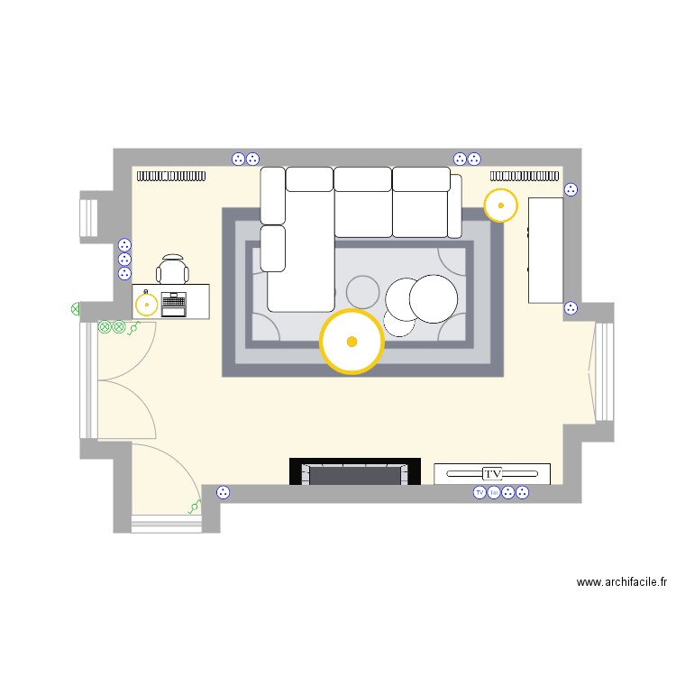 Manoir rdc BUREAU AMENAGE. Plan de 0 pièce et 0 m2