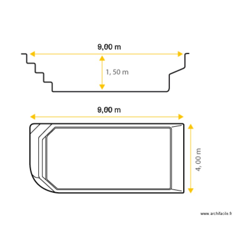 plan de coupe. Plan de 0 pièce et 0 m2