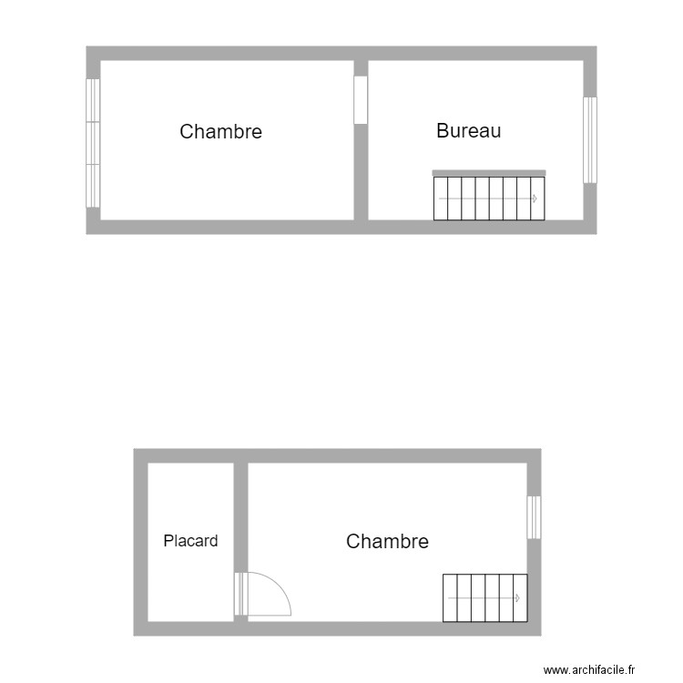 François Sarteel. Plan de 4 pièces et 46 m2