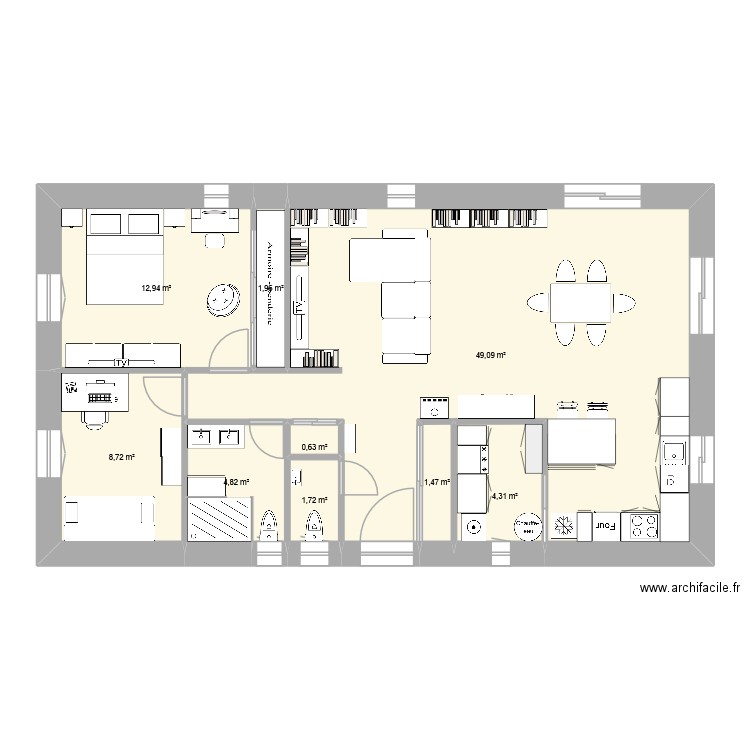 lot30dec25. Plan de 9 pièces et 86 m2
