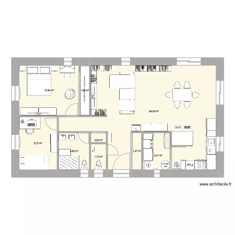 lot30dec25. Plan de 9  et 86 m²