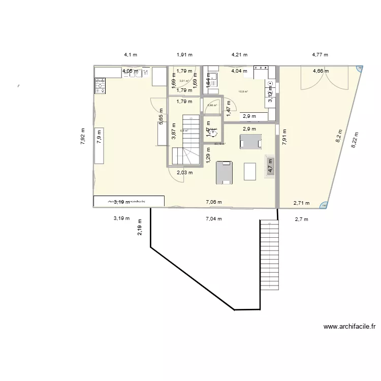 RCH ST ARCONS am&eacute;nagement BAS MAI 2025. Plan de 