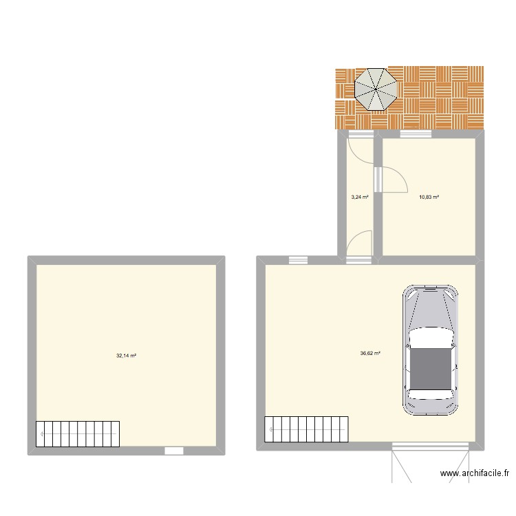 Garage. Plan de 0 pièce et 0 m2