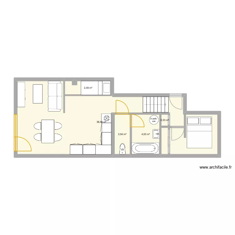 abries bis. Plan de 5  et 48 m²