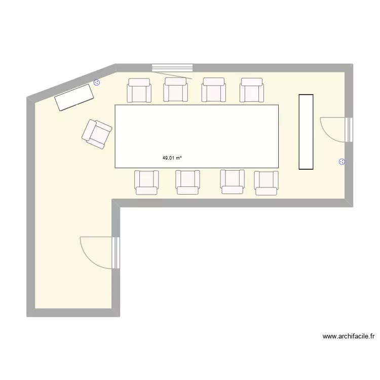 salle de réunion La chapelle. Plan de 1 Pièce et 49 m² salle de réunion La chapelle. Plan de 1 Pièce et 49 m²