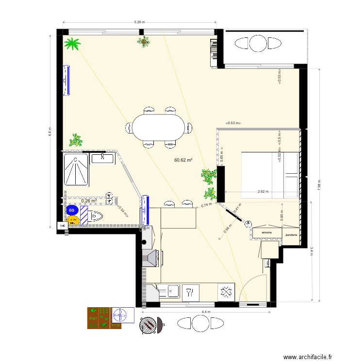 Lisa jeremie v6 T2. Plan de 0 pièce et 0 m2