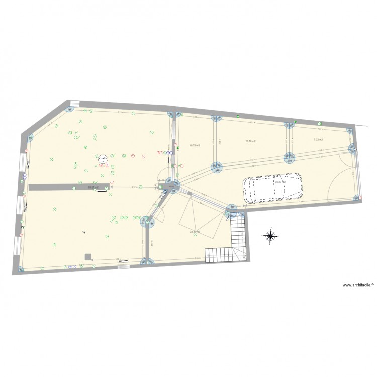 3ch vide. Plan de 0 pièce et 0 m2