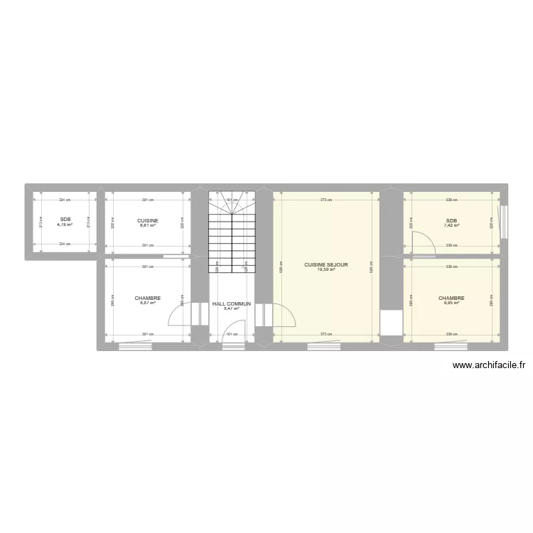 APPART REZ ANS. Plan de 