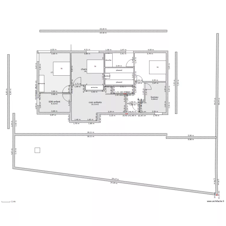 DDN etage. Plan de 