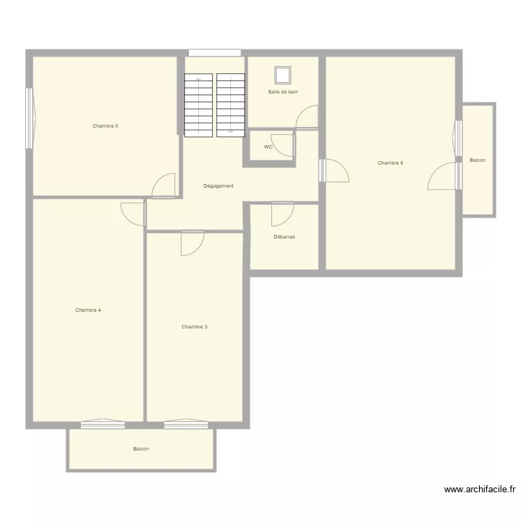 Croquis DESCHATRES BAPST Etage. Plan de 