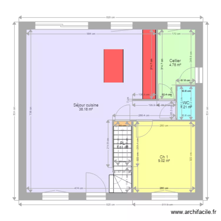 BAISE DUMONT. Plan de 