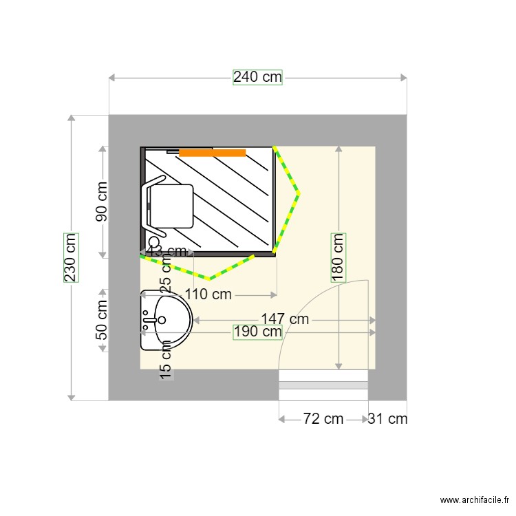 plan salle bain 2. Plan de 0 pièce et 0 m2