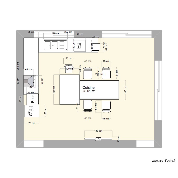 cuisine Robin. Plan de 0 pièce et 0 m2