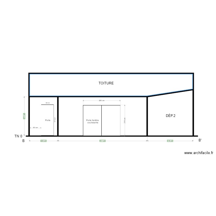 COUPE BB RUDY. Plan de 0 pièce et 0 m2