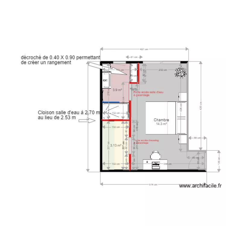 suite parentale Lisle 2. Plan de 