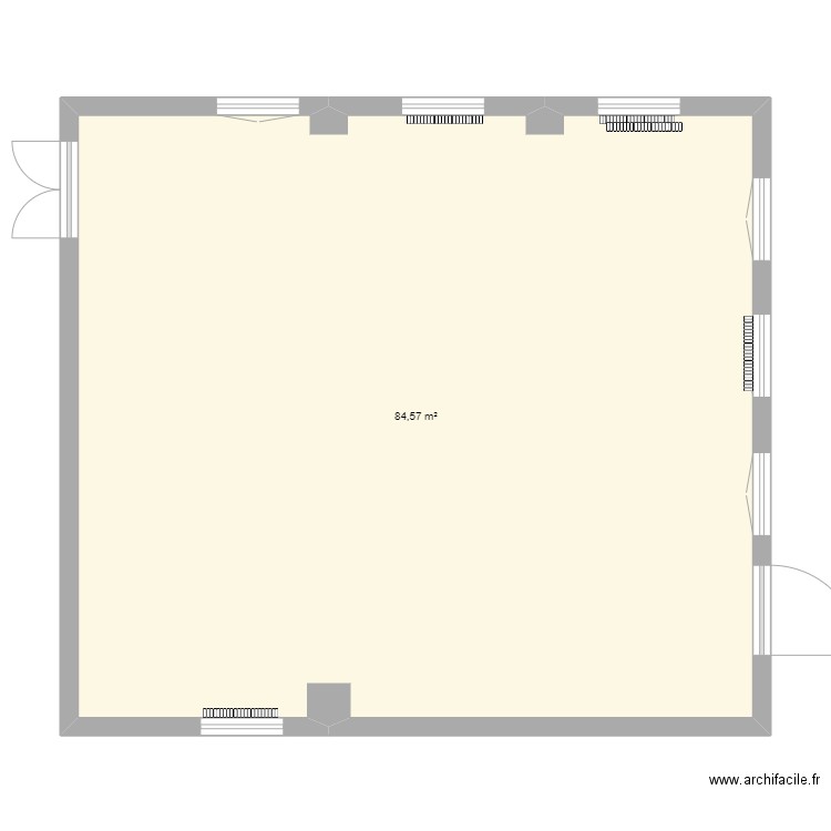 CDI LP. Plan de 1 pièce et 85 m2