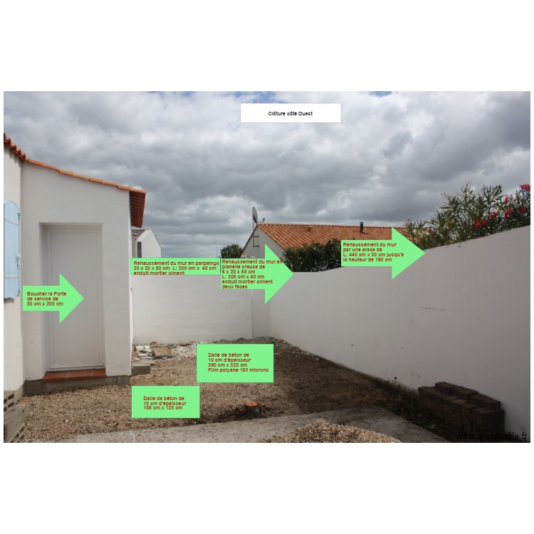 clôture côté ouest. Plan de 0 pièce et 0 m2