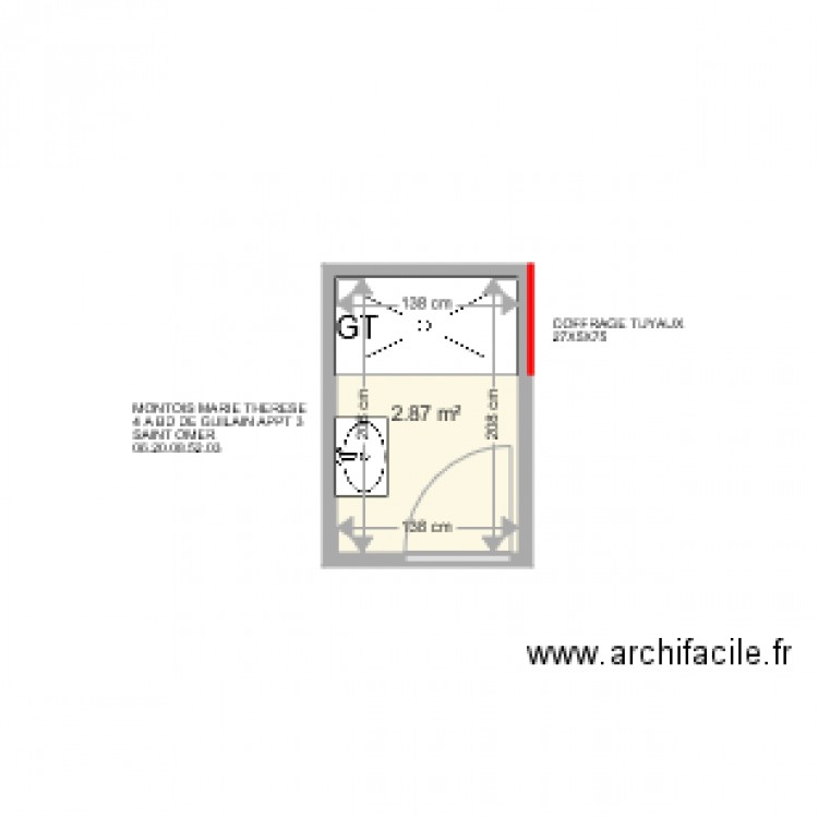 MONTOIS MARIE THERESE . Plan de 0 pièce et 0 m2